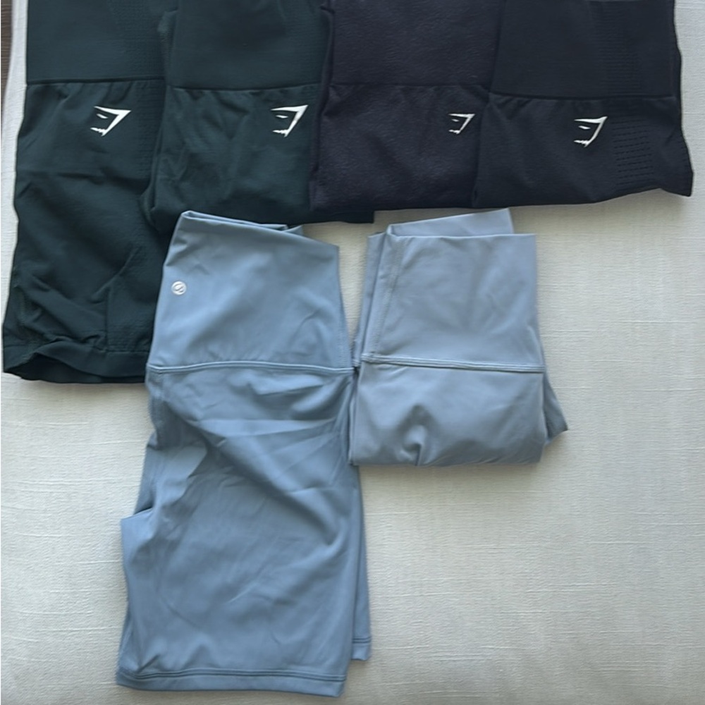Gymshark and Amazon Active leggings and Shorts (set of 6)